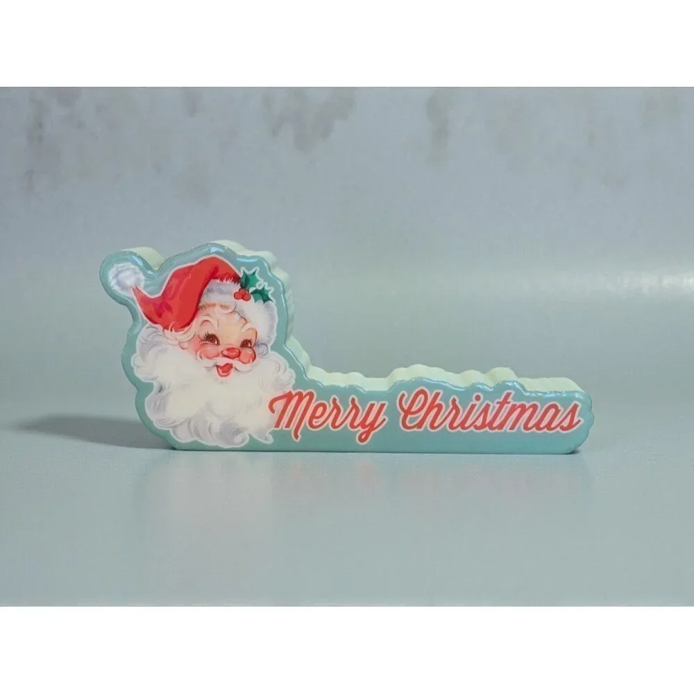 New Wood Christmas Winter Vintage Santa Cocktail Santa Claus Bar Room Sign